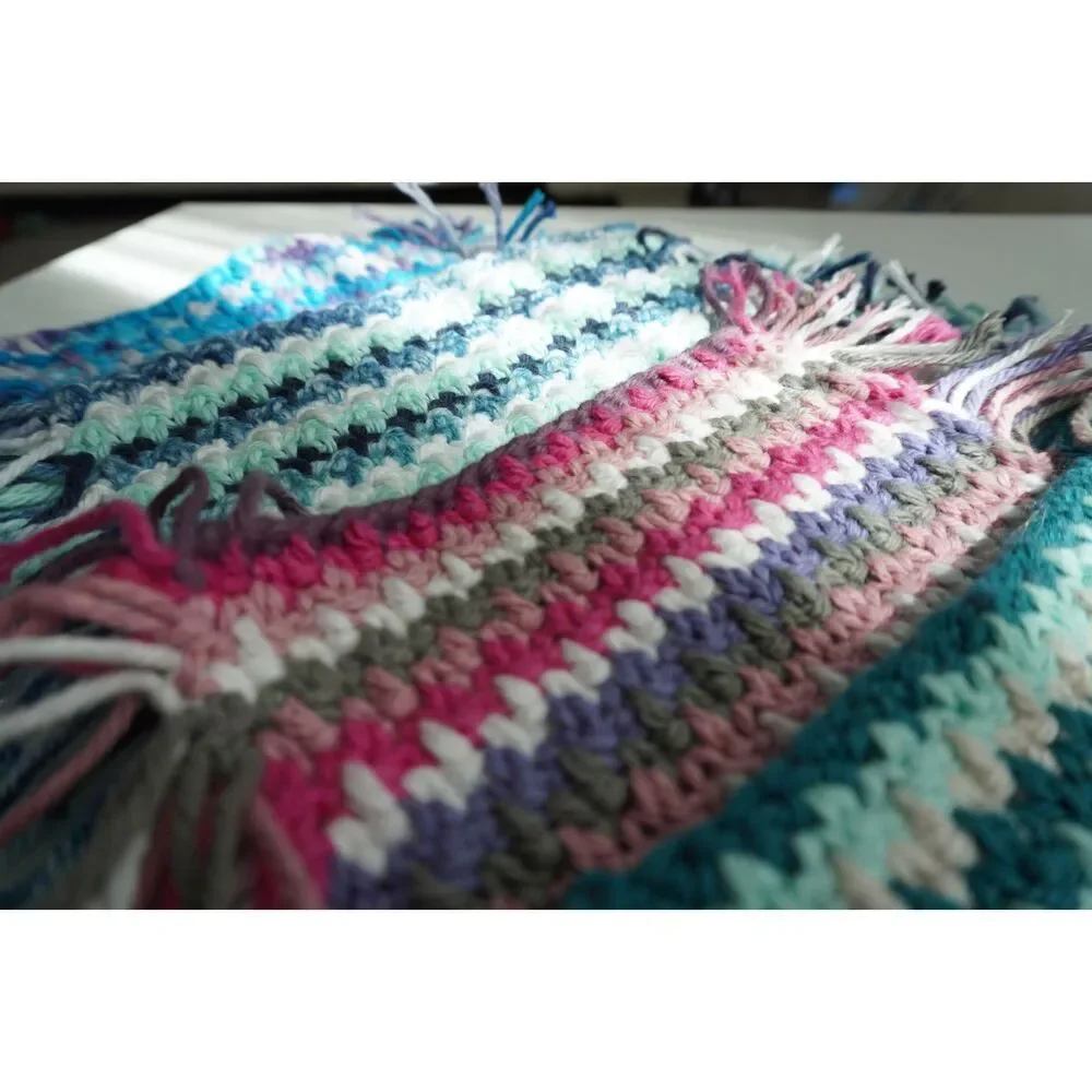 Handmade Crochet Boho Mug Rugs / Oversized Coasters set of 4